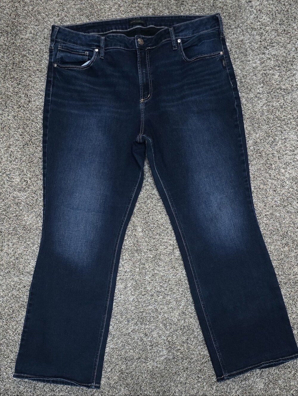 Silver Jeans Co Suki Bootcut Jeans Women's Plus Size 22 Dark Wash Stretch Denim